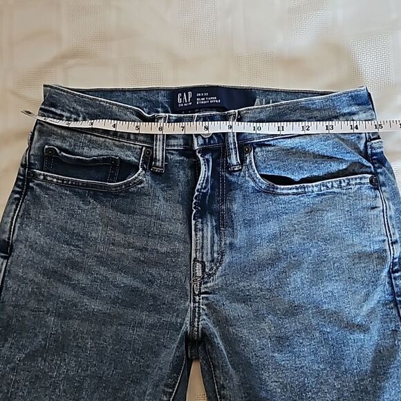 Gap Men's Slim Taper Denim Jeans Light Blue Washed 29×30 - Picture 10 of 16